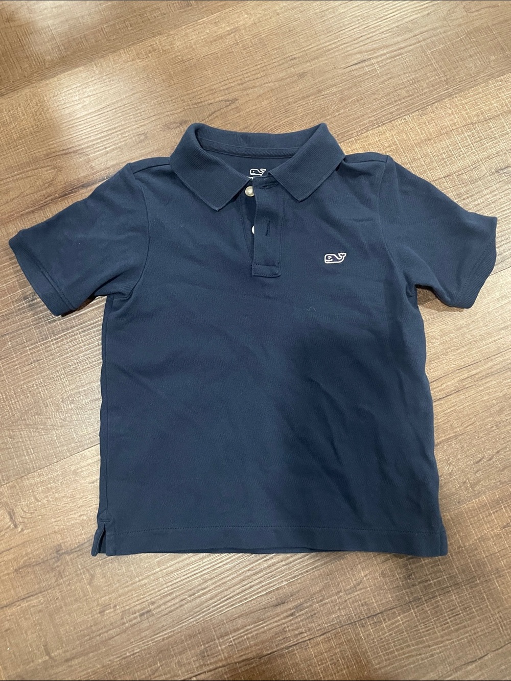 Vineyard Vines Kids Navy Polo with Whale Logo